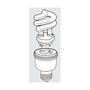   9W Two Piece Dimmer Compact Fluorescent Light Bulb