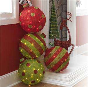 NEW RAZ Imports SA Lighted Christmas decoration Large Ball Ornaments 