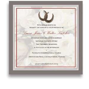  165 Square Wedding Invitations   Lucky Shoe Brown Duster 