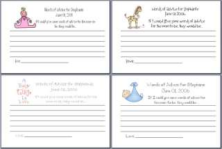 Baby Shower Advice Cards party Favors Personalized CUTE  