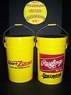 Rawlings Yellow Softball Bucket (With 18) 12 OL12Y47S Softballs