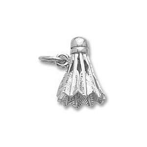 Badminton Birdie Charm in Sterling Silver