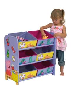 PEPPA PIG 6 BIN STORAGE BEDROOM FURNITURE NEW  