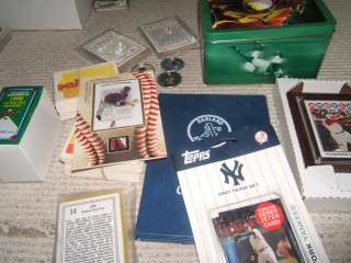   baseball collectibles like coins, puzzle pieces, andvarious baseball