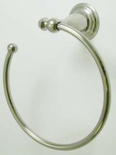   ACCESSORIES Towel Ring, Rube Hook, Paper Holder, Polished Nickel