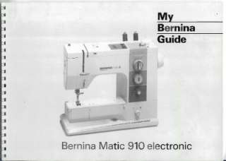 Bernina 910 Sewing Machine Manual in PDF format on CD  