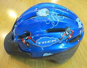 Trek Little Dipper Bike Helmet Blue Airplanes Bicycle Size Used from 