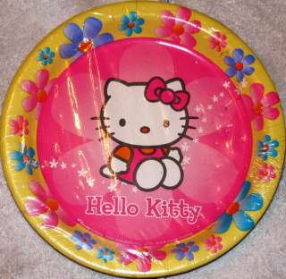  HELLO KITTY Pastel DINNER PLATES ~ HTF Rare Birthday Party Supplies 