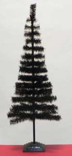 BLACK FEATHER TINSEL CHRISTMAS TREE  