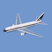 Boeing 727, 737, 747, 757, 767 Airliner, Mahogany Wood desktop model 