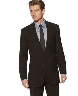 Kenneth Cole New York Suit, Black Solid Slim Fit   Mens Suits & Suit 