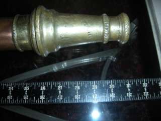 ANTIQUE LARGE COPPER & BRASS FIRE HOSE PLAY PIPE NOZZLE  