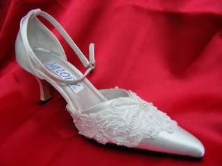 Sapphire   White Standard and Wide Fit Bridal Shoes  