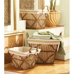   Willow Storage Laundry Baskets With Linen Lining