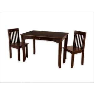 KidKraft Avalon Kids Table and 2 Chair Set Brown Espresso New  