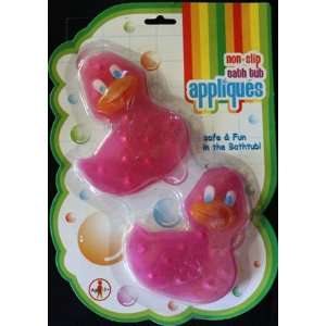  Pink Rubber Ducky Non Slip Bathtub Appliques