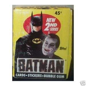 BATMAN TRADING CARD BOX 36 WAX PACK TOPPS 1989 SERIES 2  