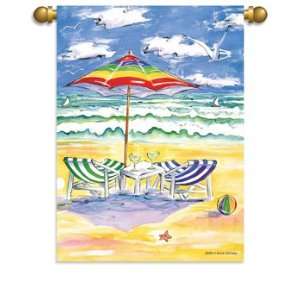 Beach Umbrella Garden Flag Banner 13 x 18