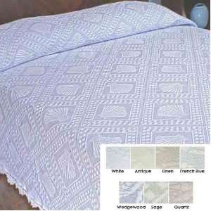    Twin Size Cape Cod Seashell Matelasse Bedspread