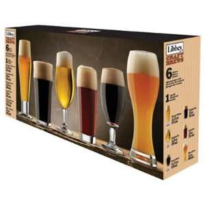 Libbey Glass 80681 6  Piece Craft Brew Beer Tasting Glasses Set 
