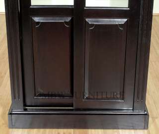   7Ft Bookcase Display Cabinet w/ Sliding Glass Doors nw007db  