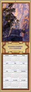 2012 CALENDAR 1931 MAXFIELD PARRISH ART DECO SOLITUDE CALENDAR for 