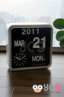 Fartech Modern 9.5 Calendar Auto Flip Wall Table Clock  