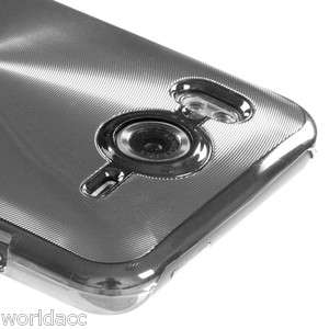 HTC Inspire 4G AT&T Hard Case Cover Silver Metal Cosmo  