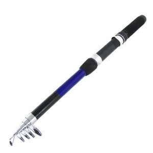 Como Freshwater Blue Black Plastic Telescopic Fishing Rod Pole 2.1M 