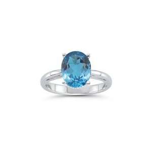  0.81 Cts Swiss Blue Topaz Solitaire Ring in Platinum 6.0 Jewelry