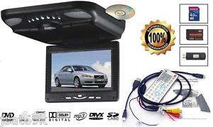 NEW GRAY 9.2 LCD FLIP DOWN DVD PLAYER MONITOR TV TFT  