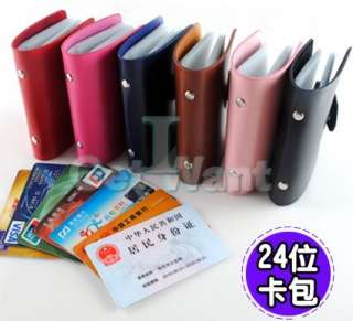 24 Card Bank Business IC Saving Credit Card Organizer Case Pouch 