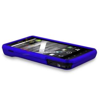 For Motorola Droid X Privacy Pro+Blue Case+Car Charger  