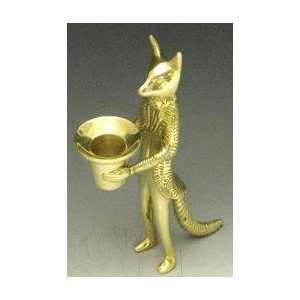  Mayer Mill Brass fox candle holder   7 