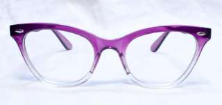   Clear Lens Purple Frame Wayfarer Eyeglasses Cat Eye Glasses  