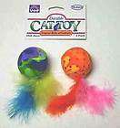 VO TOYS TROPICAL BALLS WITH FEATHERS 2 PK CAT TOY SMALL