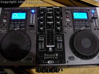 GEMINI CDM3700G Pro DJ Dual CD Player & Mixer w/ Dual Scratch Decks 