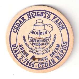 Cedar Heights Guernsey Raw Cream Cap Cedar Rapids,Ia.  