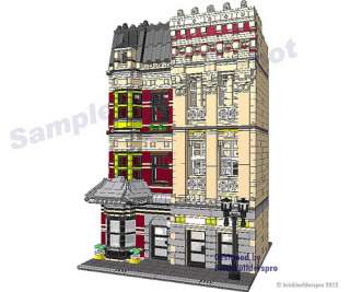   Row Town House Instructions CD Custom Lego ® 10218 10224 city 10182