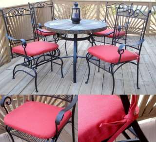 OUTDOOR DINING 20 CHAIR SEAT Replacement CUSHION Red  