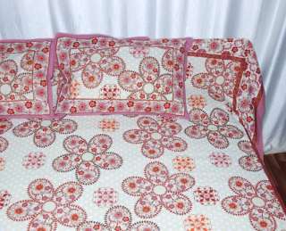 Indian Block Print Bedspread Throw Tapestry Chenille  