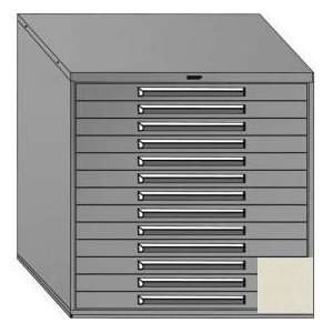  Equipto 45Wx44H Modular Cabinet 13 Drawers, Keyed Alike 