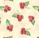 Red Cherry Cherries on Cream Quilt Fabric 1 Yd