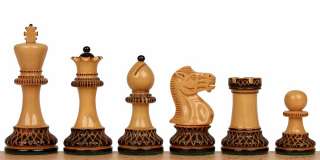 Parker Staunton Chess Set Burnt Boxwood 3.75 King  
