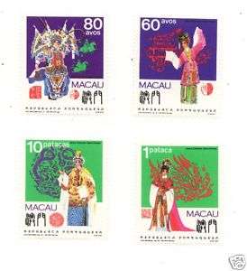 Macau 1991 Chinese Opera Costume CULTURE stamp RARE  