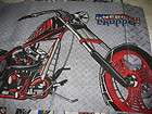 AMERICAN CHOPPER STANDARD SIZE PILLOWCASE MOTOR BIKE EUC W113