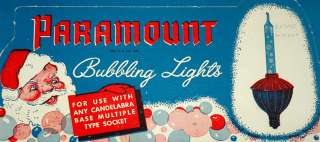   PARAMOUNT VINTAGE CHRISTMAS BUBBLE LIGHTS IN RETAIL STORE DISPLAY BOX