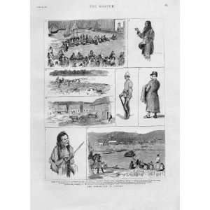  Rebellion In Canada Antique Print 1885