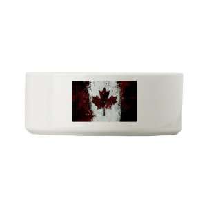   Cat Food Water Bowl Canadian Canada Flag Painting HD 
