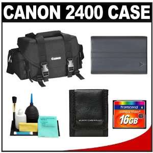  Canon 2400 Digital SLR Camera Case   Gadget Bag + 16GB 